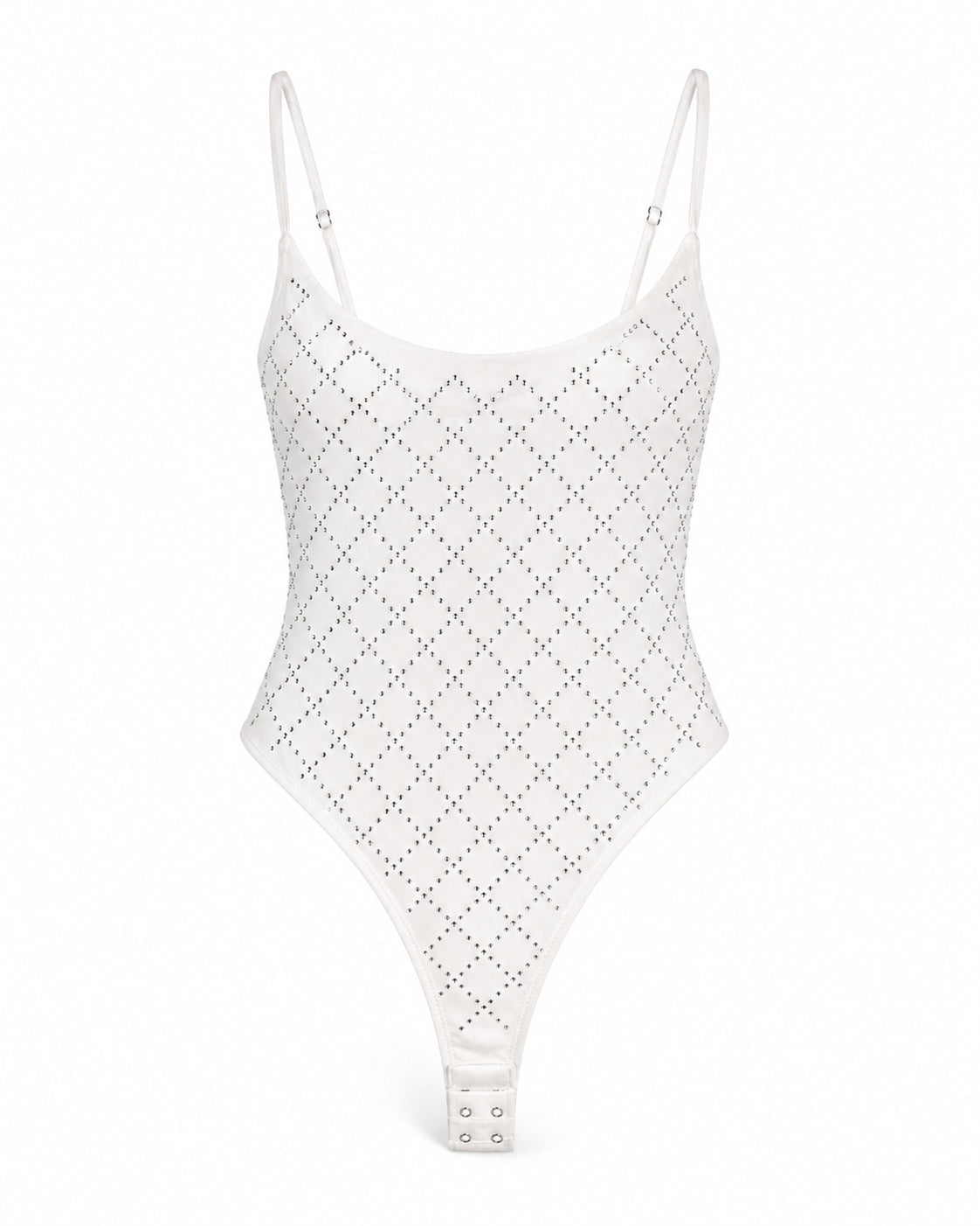 Body de tirantes con strass brillante para mujer
