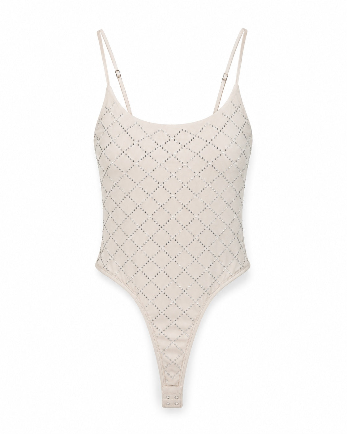 Body de tirantes con strass brillante para mujer