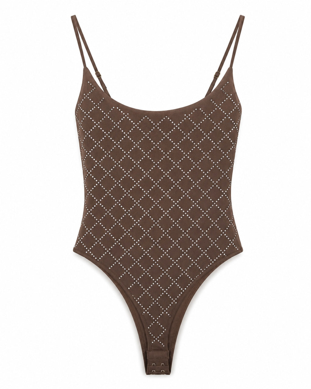 Body de tirantes con strass brillante para mujer