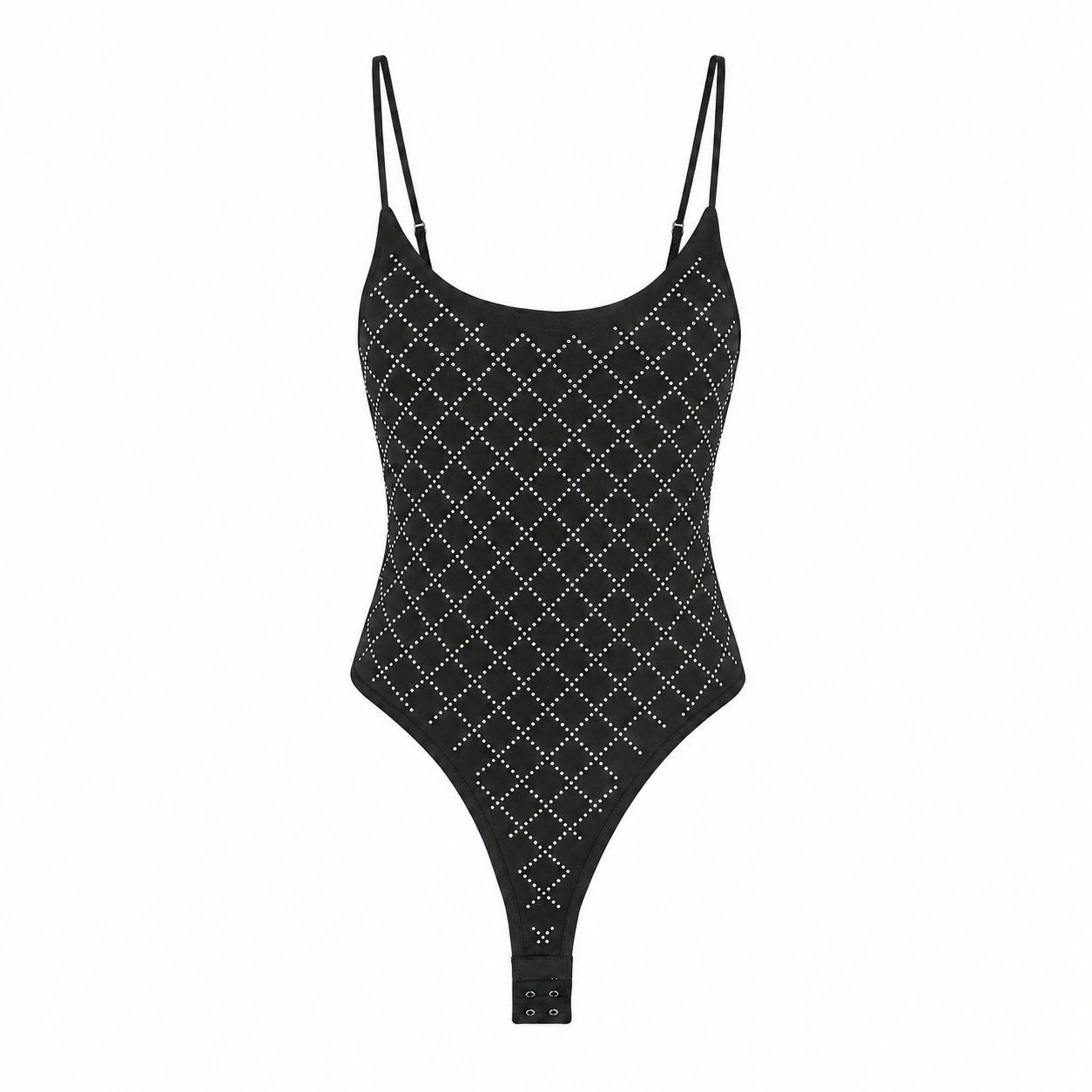 Body de tirantes con strass brillante para mujer